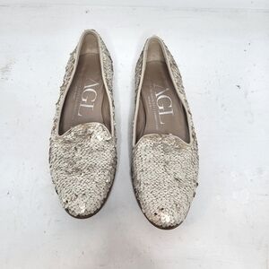 Attilo Giusti Leombruni AGL Made in Italy Sequin Loafer Size 36